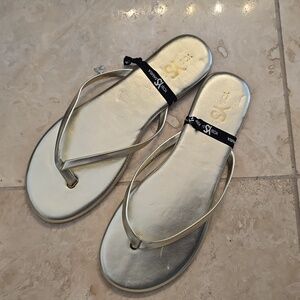 Yosi Samra Gold Women's Flip Flops SZ 11